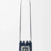 Drawstring Pocket in Classic Calfskin and Raffia Drawstring Pocket in Classic Calfskin and Raffia