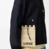 Drawstring Pocket in Raffia