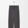 Drawstring Trousers in Cotton and Silk Drawstring Trousers in Cotton and Silk
