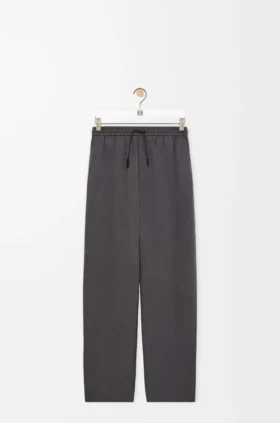 Drawstring Trousers in Cotton and Silk
