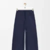 Drawstring Trousers in Cotton Blend