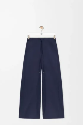 Drawstring Trousers in Cotton Blend