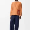 Drawstring Trousers in Cotton Blend