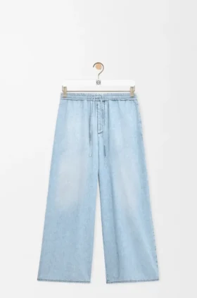 Drawstring Trousers in Denim