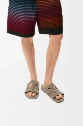 Ease Monogram Slide in Suede