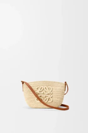Eclipse Pochette in Raffia and Calfskin