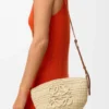 Eclipse Pochette in Raffia and Calfskin