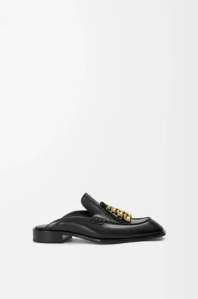 Edge Loafer Mule in Brushed Calfskin