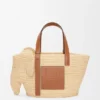 Elephant Basket in Raffia and Calfskin