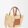 Elephant Basket in Raffia and Calfskin