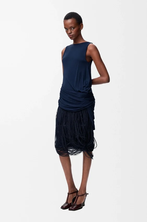 Embellished Dress in Viscose Embellished Dress in Viscose