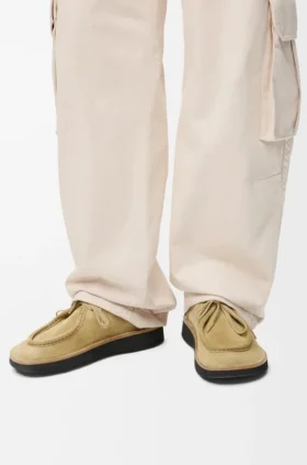 Faro Lace-Up in Suede Calfskin