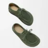 Faro Lace-Up in Suede Calfskin