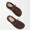 Faro Lace-Up in Suede Calfskin
