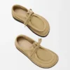 Faro Lace-Up in Suede Calfskin