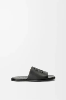 Flex Anagram Slide in Soft Calfskin