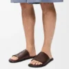 Flex Anagram Slide in Soft Calfskin