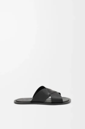 Flex Criss-Cross Slide in Vegetable-Tanned Calfskin