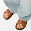 Flex Criss-Cross Slide in Vegetable-Tanned Calfskin
