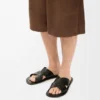 Flex Criss-Cross Slide in Vegetable-Tanned Calfskin