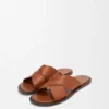 Flex Criss-Cross Slide in Vegetable-Tanned Calfskin
