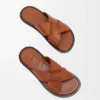Flex Criss-Cross Slide in Vegetable-Tanned Calfskin