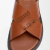 Flex Criss-Cross Slide in Vegetable-Tanned Calfskin