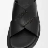 Flex Criss-Cross Slide in Vegetable-Tanned Calfskin