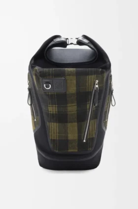 Flex Roll-Top Backpack in Canvas and Brushed Suede