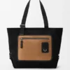 Flex Zipped Tote in Canvas and Suede