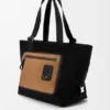 Flex Zipped Tote in Canvas and Suede