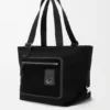 Flex Zipped Tote in Canvas and Suede