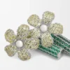 Flor Earrings in Sterling Silver and Crystals