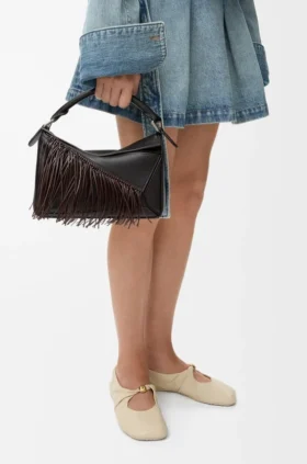 Fringe Small Puzzle Bag in Classic Calfskin