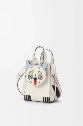 Futurist Cat Compact Hammock Bag in Classic Calfskin