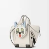 Futurist Cat Compact Hammock Bag in Classic Calfskin