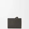 Futurist Cat Compact Wallet in Classic Calfskin