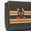 Futurist Cat Compact Wallet in Classic Calfskin