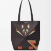 Futurist Cat Medium Puzzle Fold Tote in Nappa Calfskin