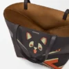 Futurist Cat Medium Puzzle Fold Tote in Nappa Calfskin