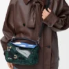 Futurist Cat Small Puzzle Bag in Embroidered Knit and Classic Calfskin