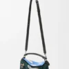 Futurist Cat Small Puzzle Bag in Embroidered Knit and Classic Calfskin