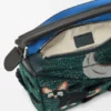 Futurist Cat Small Puzzle Bag in Embroidered Knit and Classic Calfskin