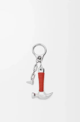 Hammer Charm in Brass and Calfskin
