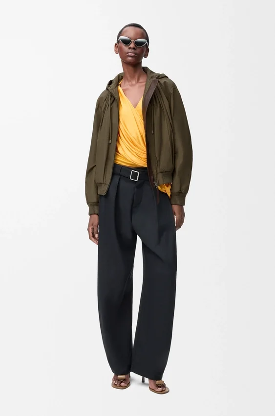 Hooded Jacket in Cotton Blend Hooded Jacket in Cotton Blend