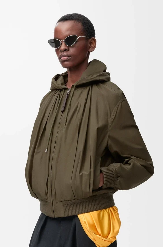 Hooded Jacket in Cotton Blend Hooded Jacket in Cotton Blend