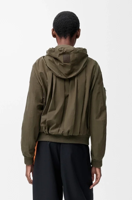 Hooded Jacket in Cotton Blend Hooded Jacket in Cotton Blend