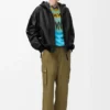 Hooded Jacket in Nappa Lambskin