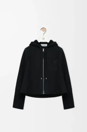 Hooded Jacket in Shearling
