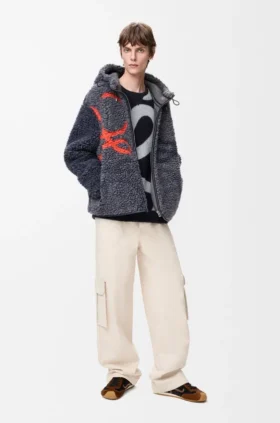 Hooded Jacket in Wool Blend